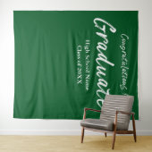 Tenture Félicitations au diplômé en écriture verte moderne (En situation (horizontale))