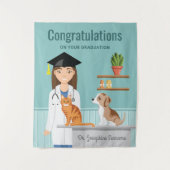 Tenture Félicitations au nouveau diplômé en médecine vétér (Devant)