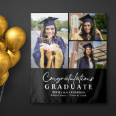 Tenture Félicitations aux diplômés 3-Photo Graduation Part