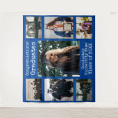 Tenture Félicitations aux diplômés Bleu Université Photo (Devant)