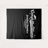 Tenture Félicitations Black Graduation Party Contexte (Devant (Horizontal))