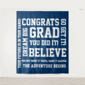 Tenture Félicitations Bleu Positif Moderne Encourageant Gr (Devant)