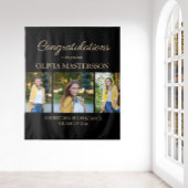 Tenture Félicitations de remise de diplôme photo noir mode