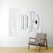 Tenture Félicitations Deux Diplômés Silver Confetti Party (En situation (horizontale))