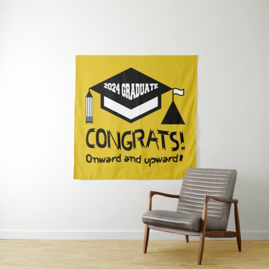 Tenture Félicitations, diplômé de 2024 ! (En situation)