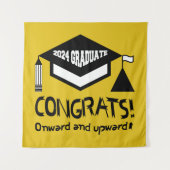 Tenture Félicitations, diplômé de 2024 ! (Devant)