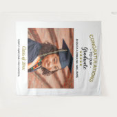 Tenture Félicitations Diplômé de photo personnalisée Remis (Devant (Horizontal))