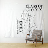 Tenture Félicitations diplômé(e) Nom diplômé(e) en 2025 (En situation (horizontale))