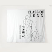 Tenture Félicitations diplômé(e) Nom diplômé(e) en 2025 (Devant (Horizontal))