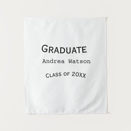 Tenture Félicitations diplômé nom promotion 20XX type w (Devant)