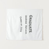 Tenture Félicitations diplômé nom promotion 20XX type w (Devant (Horizontal))