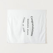 Tenture Félicitations diplômé nom promotion 20XX type w (Devant (Horizontal))