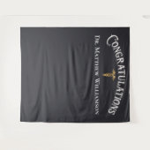 Tenture Félicitations Docteur Elégant Diplômé de Médecine (Devant (Horizontal))