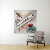 Tenture Félicitations Élégantes Murale #5 (En situation)