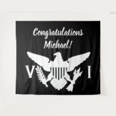 Tenture Félicitations Îles Vierges américaines Drapeau noi (Devant (Horizontal))