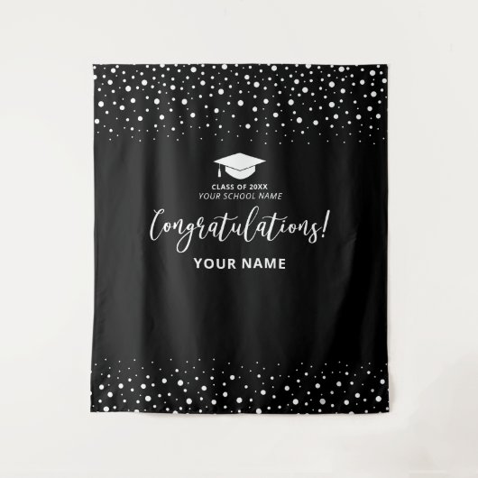 Tenture Félicitations pour la remise des diplômes avec con (Devant)