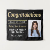 Tenture Félicitations pour la remise des diplômes ! Tapiss (Devant (Horizontal))