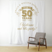 Tenture Félicitations pour l'Or 50e Anniversaire Fond de P (En situation)