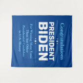 Tenture Félicitations Président Biden Candidat le plus vot (Devant (Horizontal))