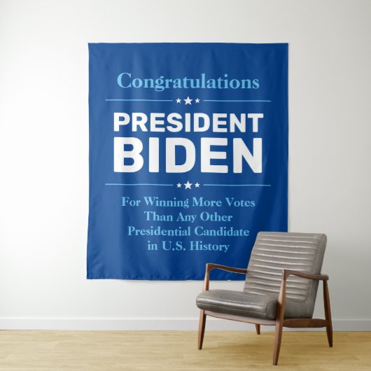 Tenture Félicitations Président Biden Candidat le plus vot (En situation)
