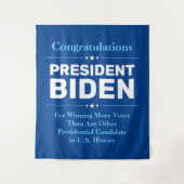 Tenture Félicitations Président Biden Candidat le plus vot (Devant)
