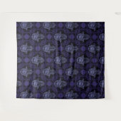 Tenture Felt noir et violet look Hamsa main (Devant (Horizontal))