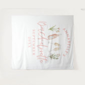 Tenture Féminin rose floral champagne enterrement de vie d (Devant (Horizontal))