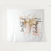 Tenture Femme 70e anniversaire Photo Booth fond (Devant (Horizontal))