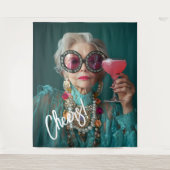 Tenture Femme Âgée Glamour audacieuse mode de luxe (Devant)