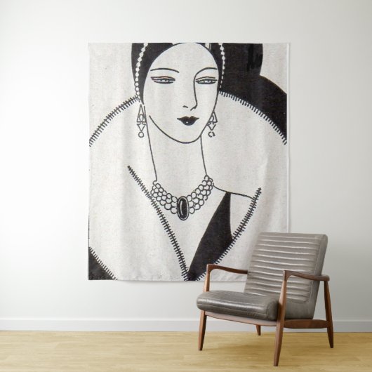 Tenture femme art déco 1928 (En situation)