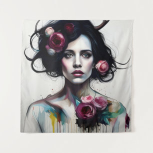 Tenture Femme belle et désordonnée 