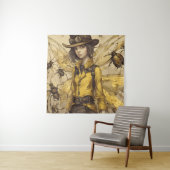 Tenture Femme d'insectes Steampunk (En situation)