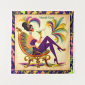 Tenture Femme Mardi Gras Martini du milieu du siècle futur (Devant)