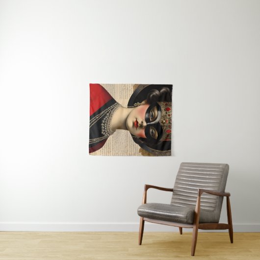 Tenture Femme Masquerade (En situation (horizontale))