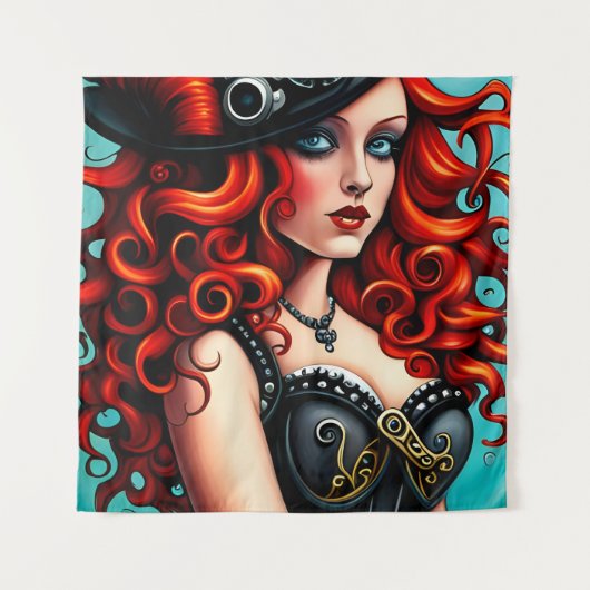 Tenture Femme Red Haired Steampunk (Devant)