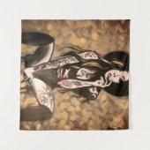 Tenture Femme Tatouée en Or (Devant (Horizontal))