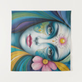 Tenture Femmes de fleurs mandala (Devant (Horizontal))