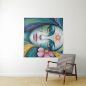 Tenture Femmes de fleurs mandala (En situation (horizontale))