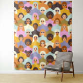 Tenture Femmes rétrogrades du Motif mondial (En situation)