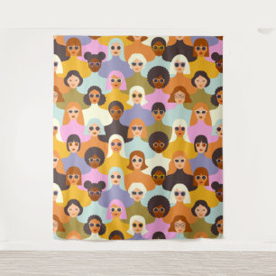 Tenture Femmes rétrogrades du Motif mondial