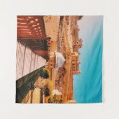 TENTURE FENÊTRE DE MUR ROUGE (Devant (Horizontal))