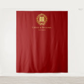 Tenture Fer couronne rouge chinois mariage toile de fond (Devant)