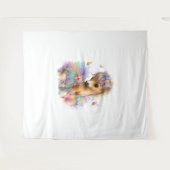 Tenture Ferme à cheval arc-en-ciel été (Devant (Horizontal))