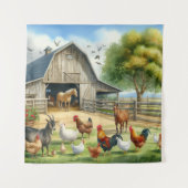 Tenture Ferme Avec Animaux (Devant)