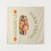 Tenture Ferme citrouilles d'aquarelle fraîche automne (Devant (Horizontal))