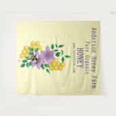 Tenture Ferme d'abeilles miel Lavande jaune (Devant (Horizontal))