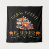 Tenture Ferme d'eau douce citrouilles feuilles automne aut (Devant)