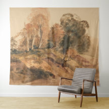 Ferme moderne Automne Automne Paysage Peinture