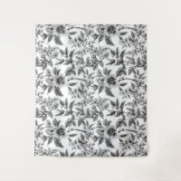 Fermes vintages à motifs floraux noirs et blancs