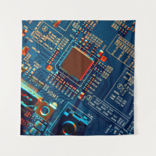Tenture Fermeture de la carte de circuits électroniques. é